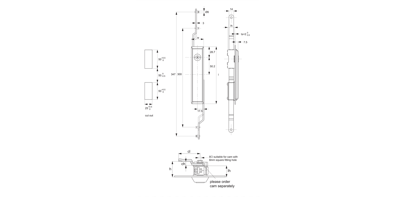 A4260 Cam Latches - with Rod Control