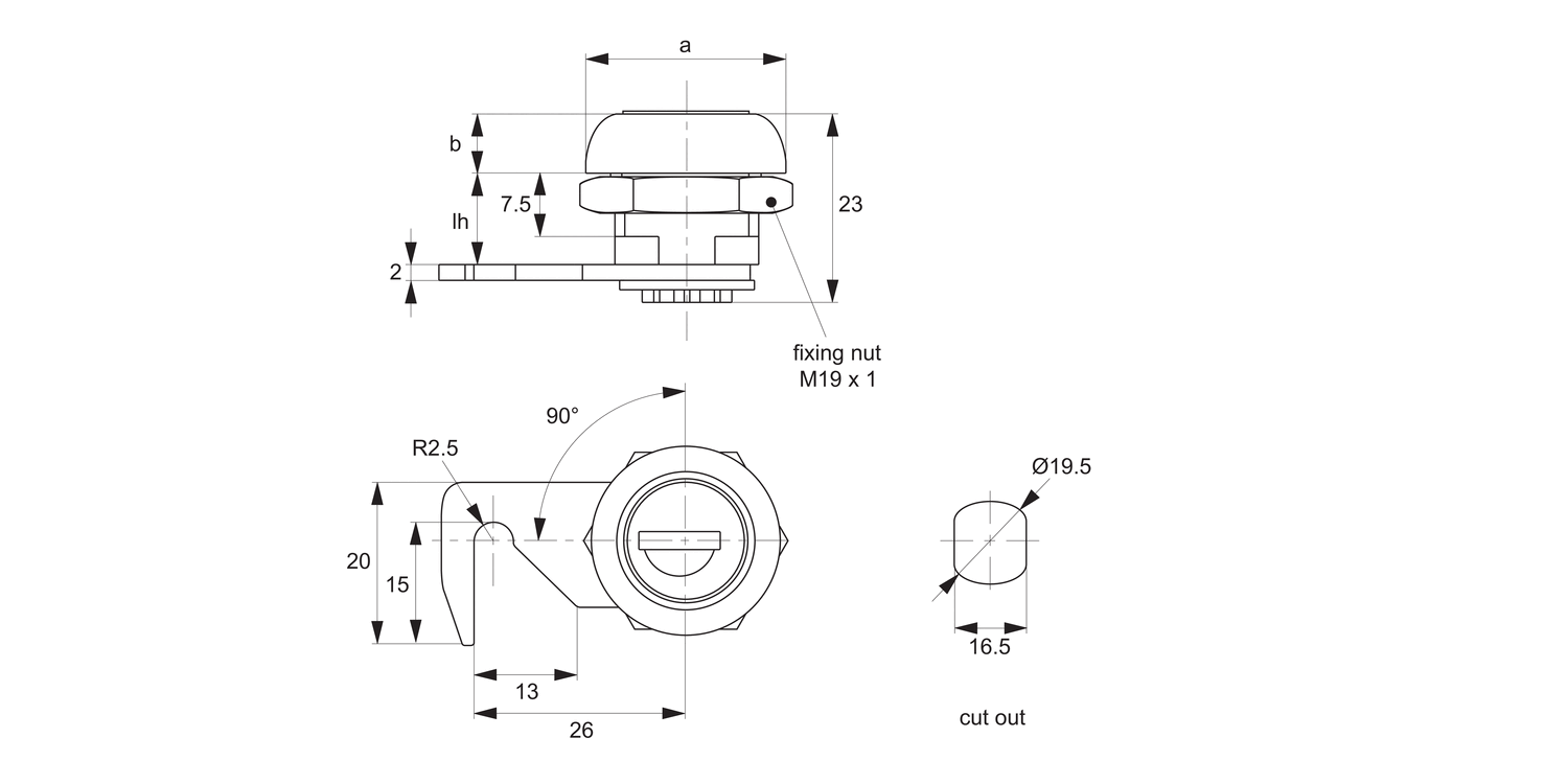 A2330 Mini Cam Lock
