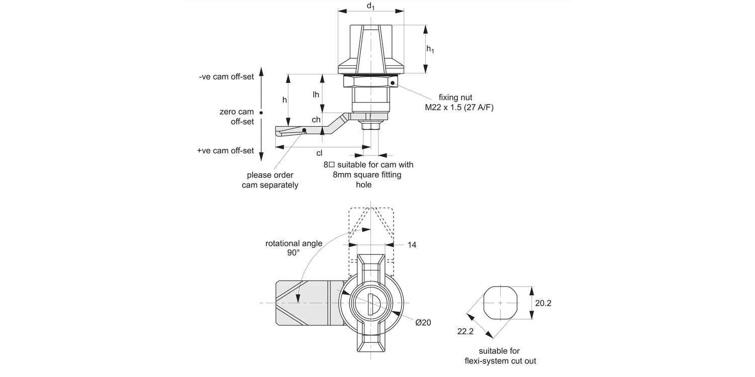 A2203 Cam Locks - Wing Handle