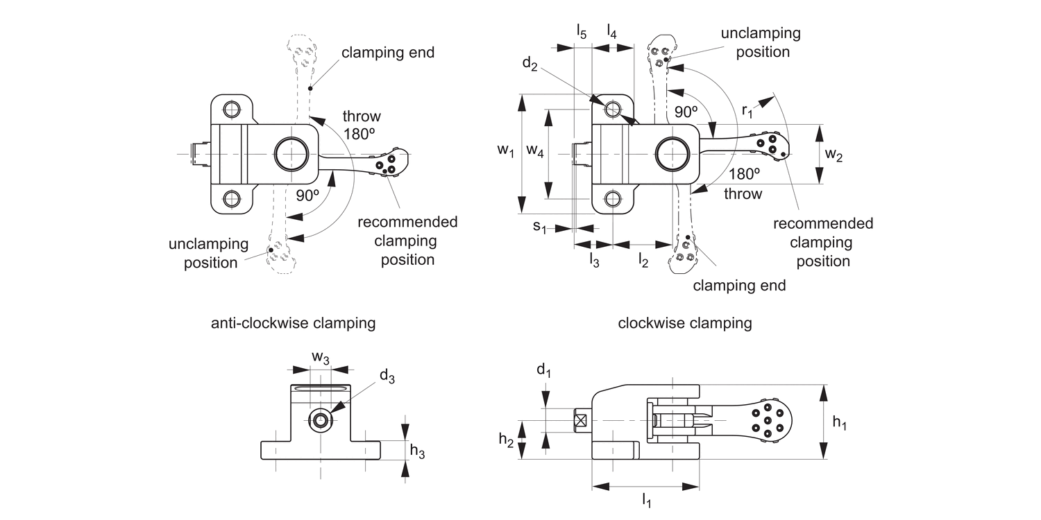 12618 Cam Action Push Clamps
