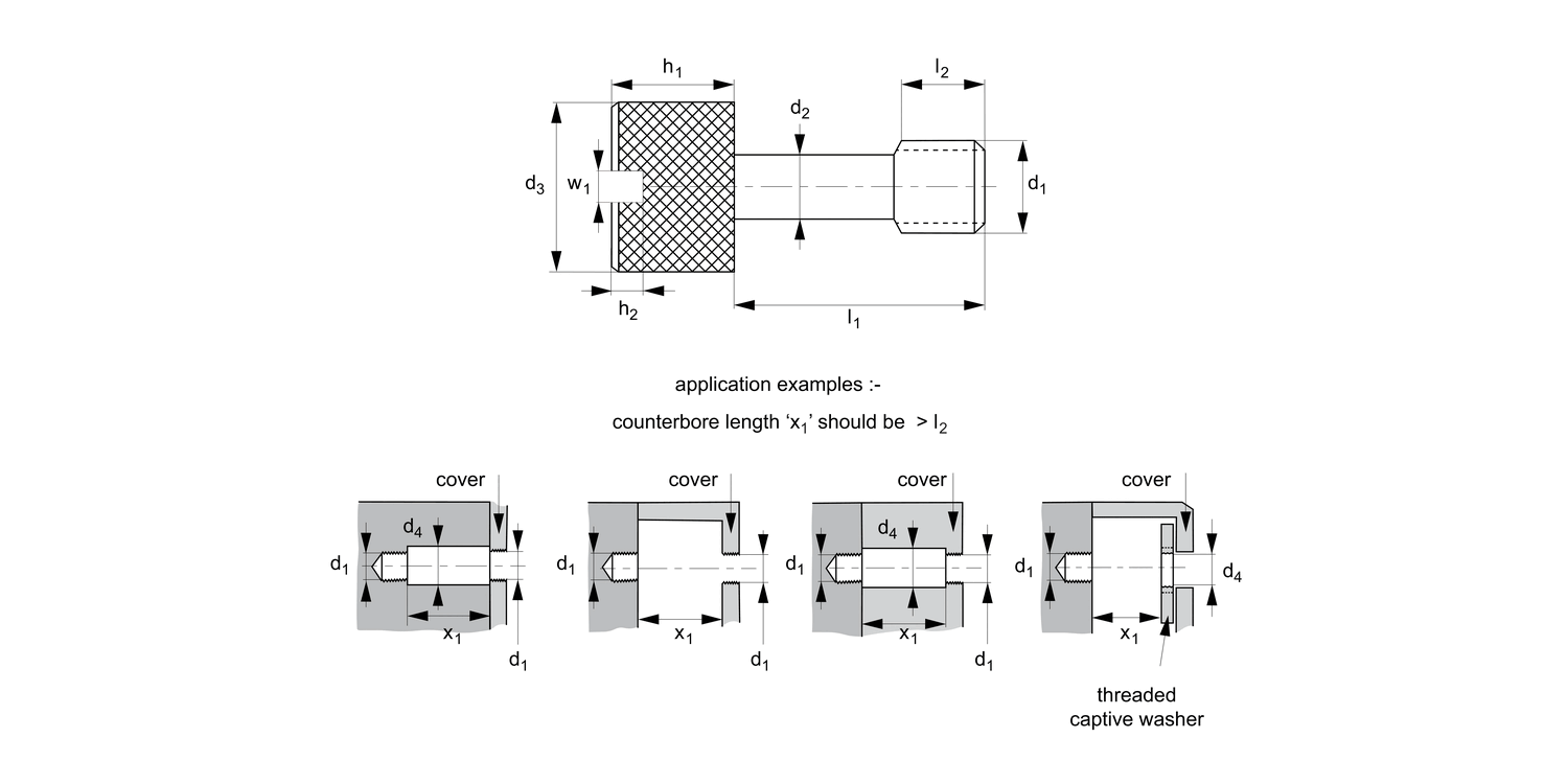 36688.A4 Captive Thumb Screws