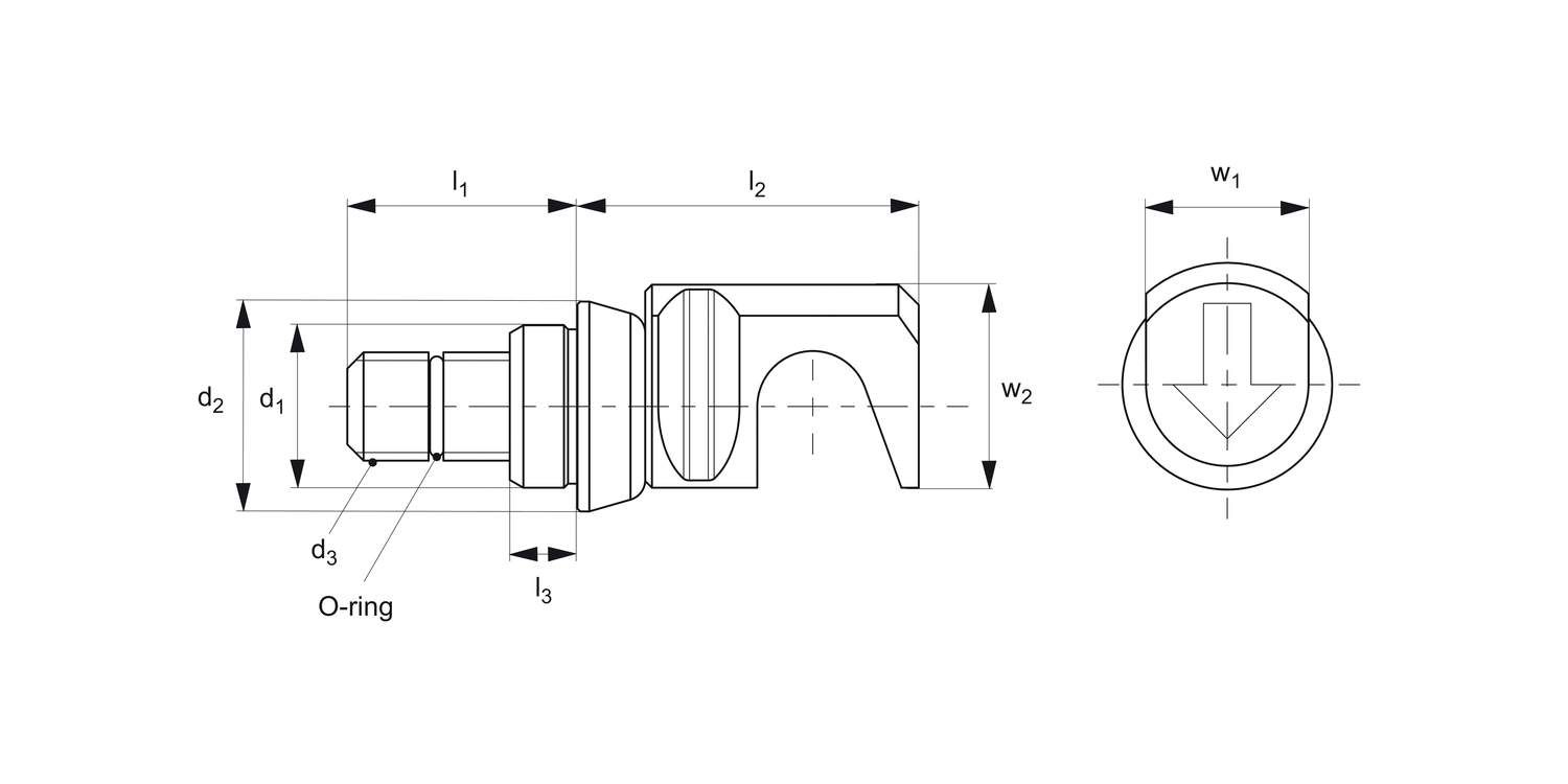 12049.3 Tapered Clamping Screws - Hook