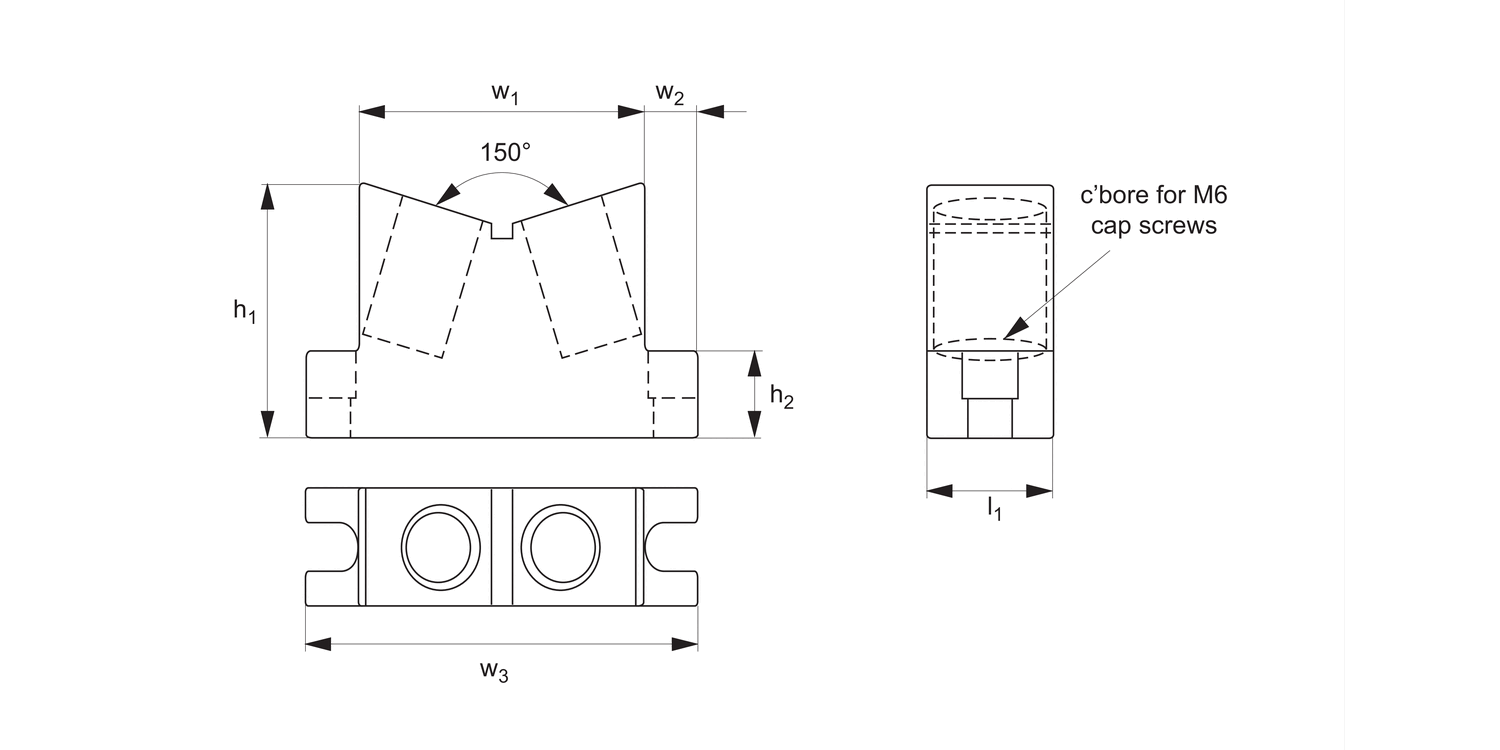 19339 CMM Fixturing Magnetic Vee Blocks