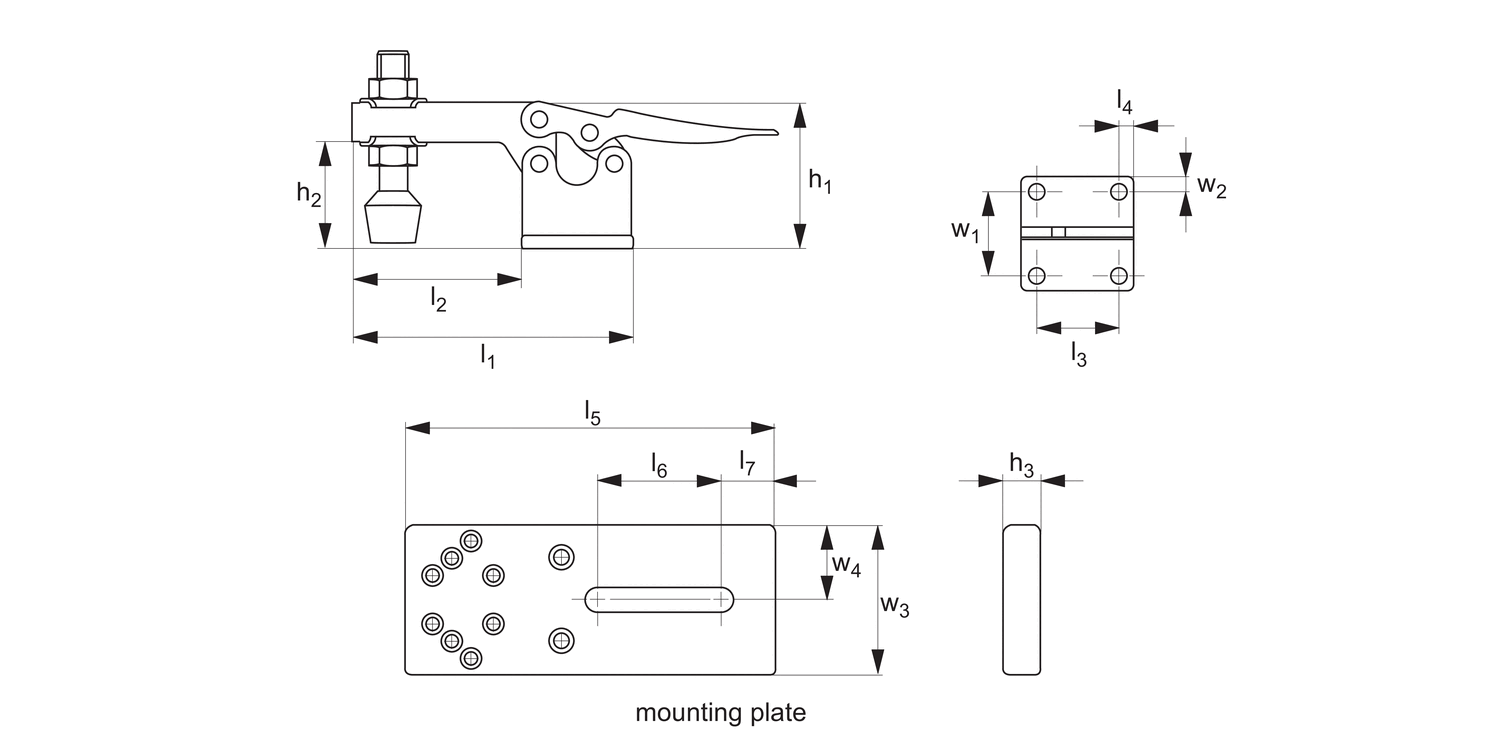 19322 CMM Fixturing Toggle Clamp