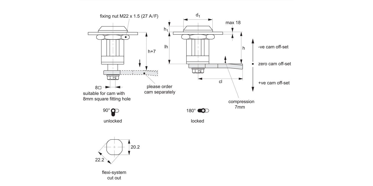 A1601 Compression Latches - Flexi-System