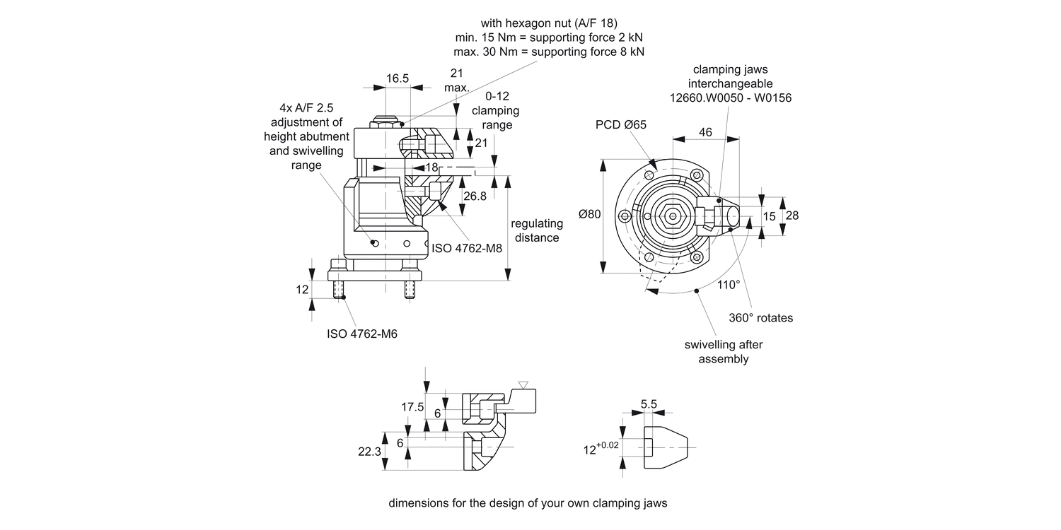 12660.2 Compact Floating Clamps M12