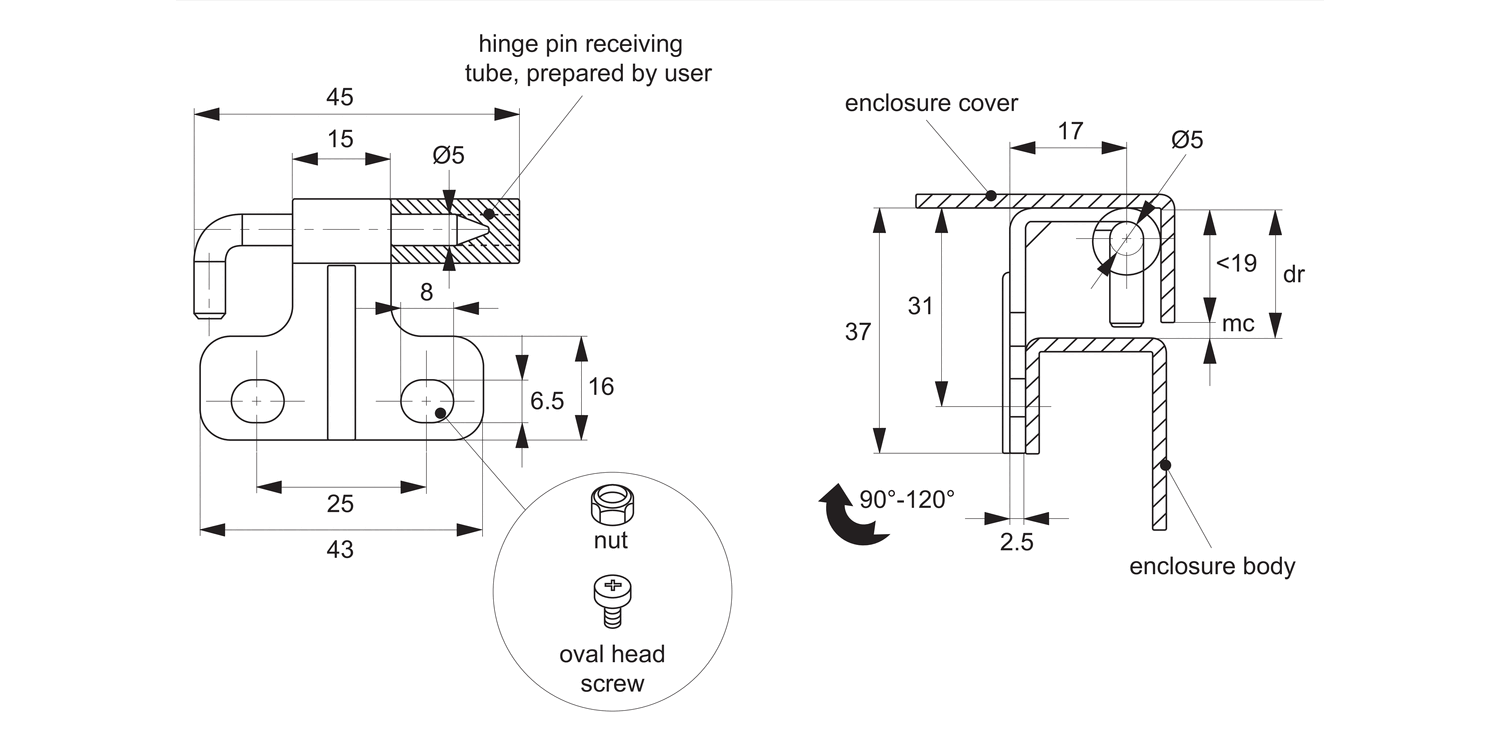 S2176 Concealed Pivot Hinges - Lift Off