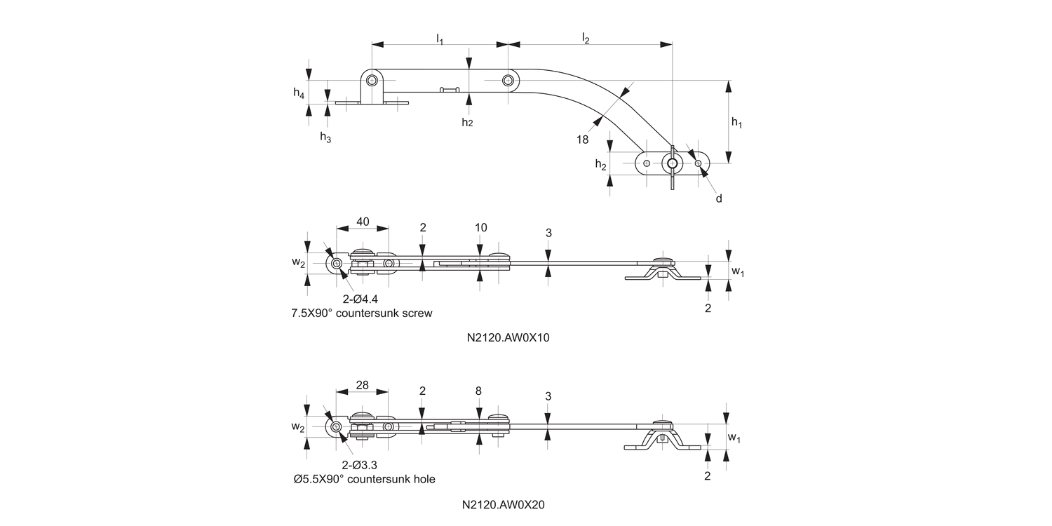 N2120 Door Stays