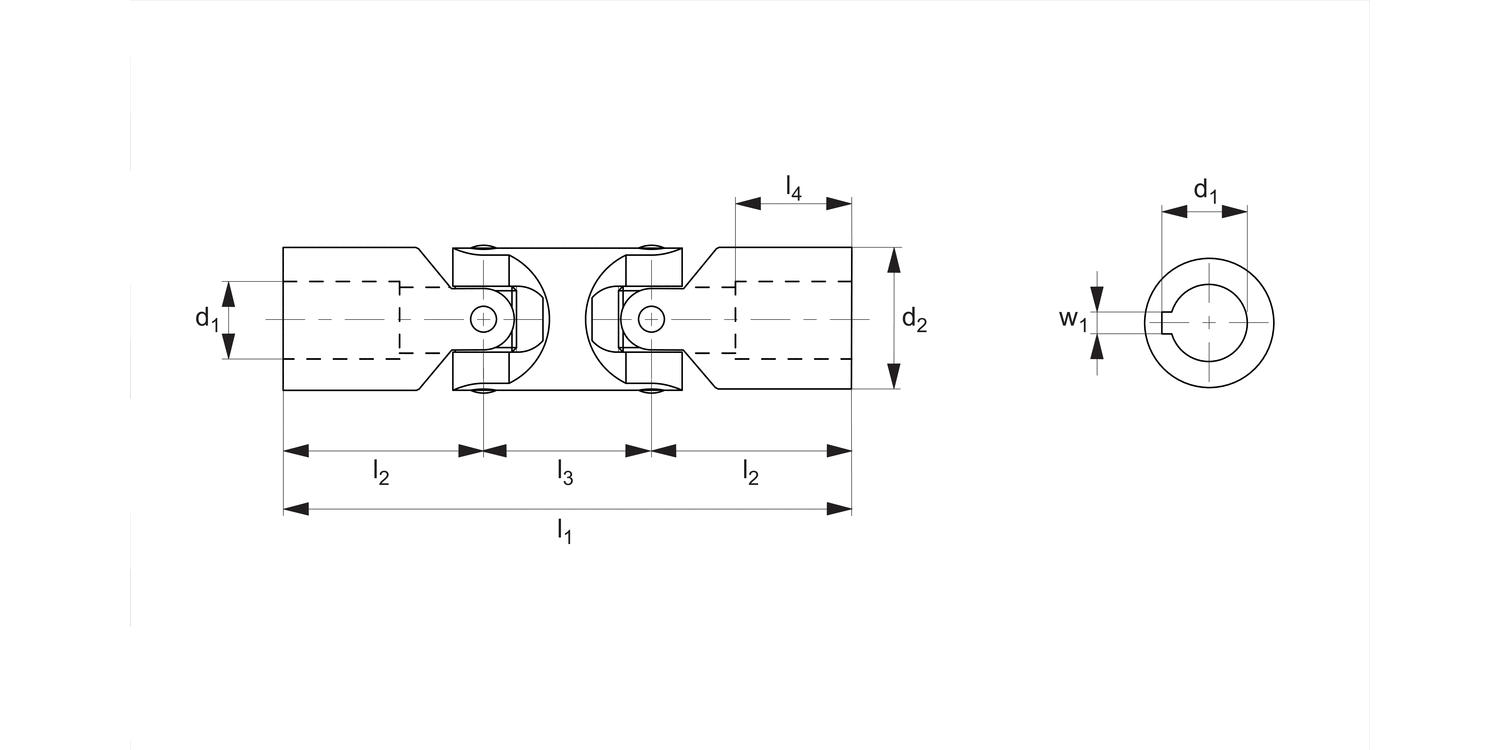 65166 Stainless Double Universal Joint