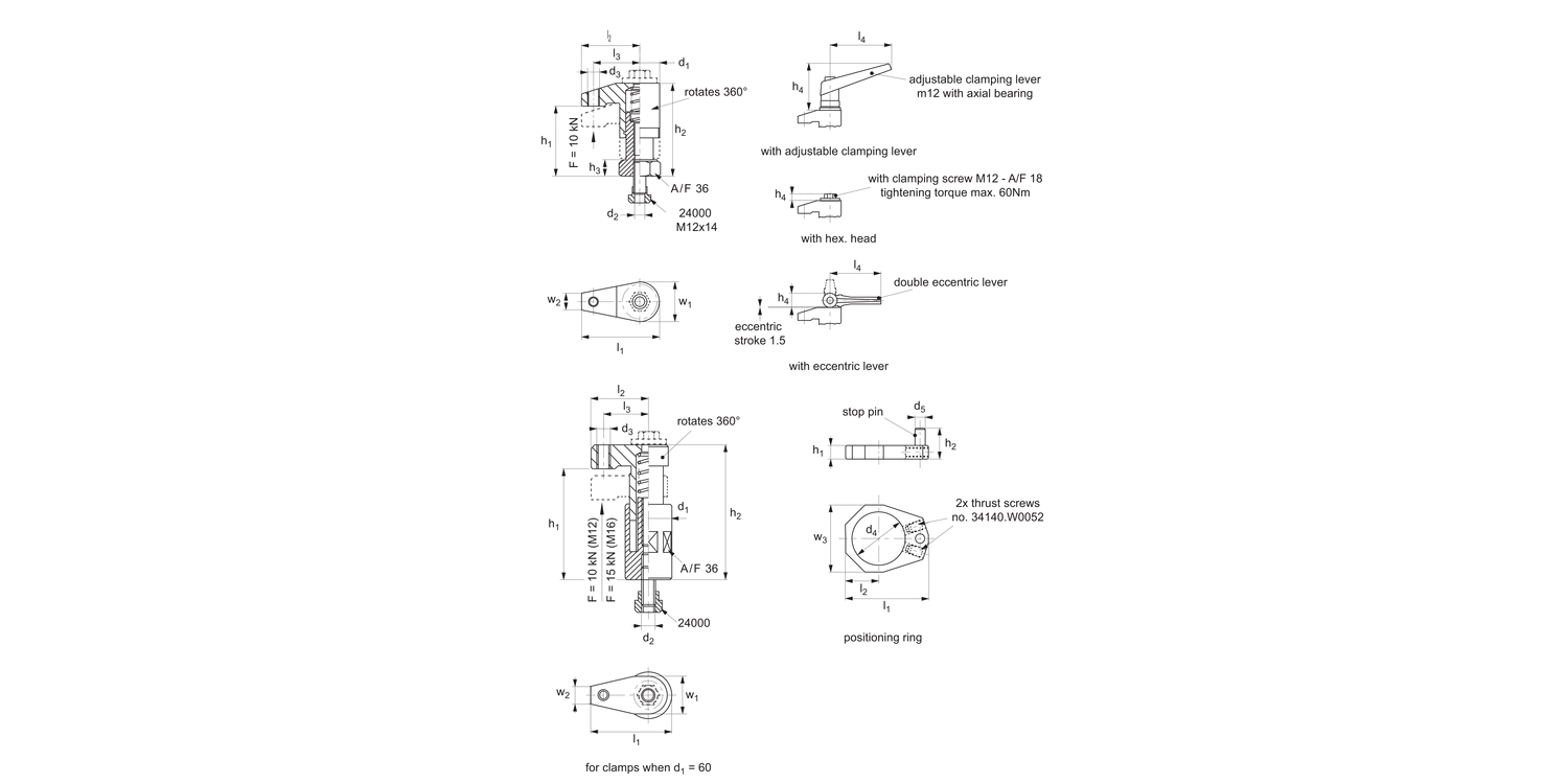 12603 Down Thrust Clamps