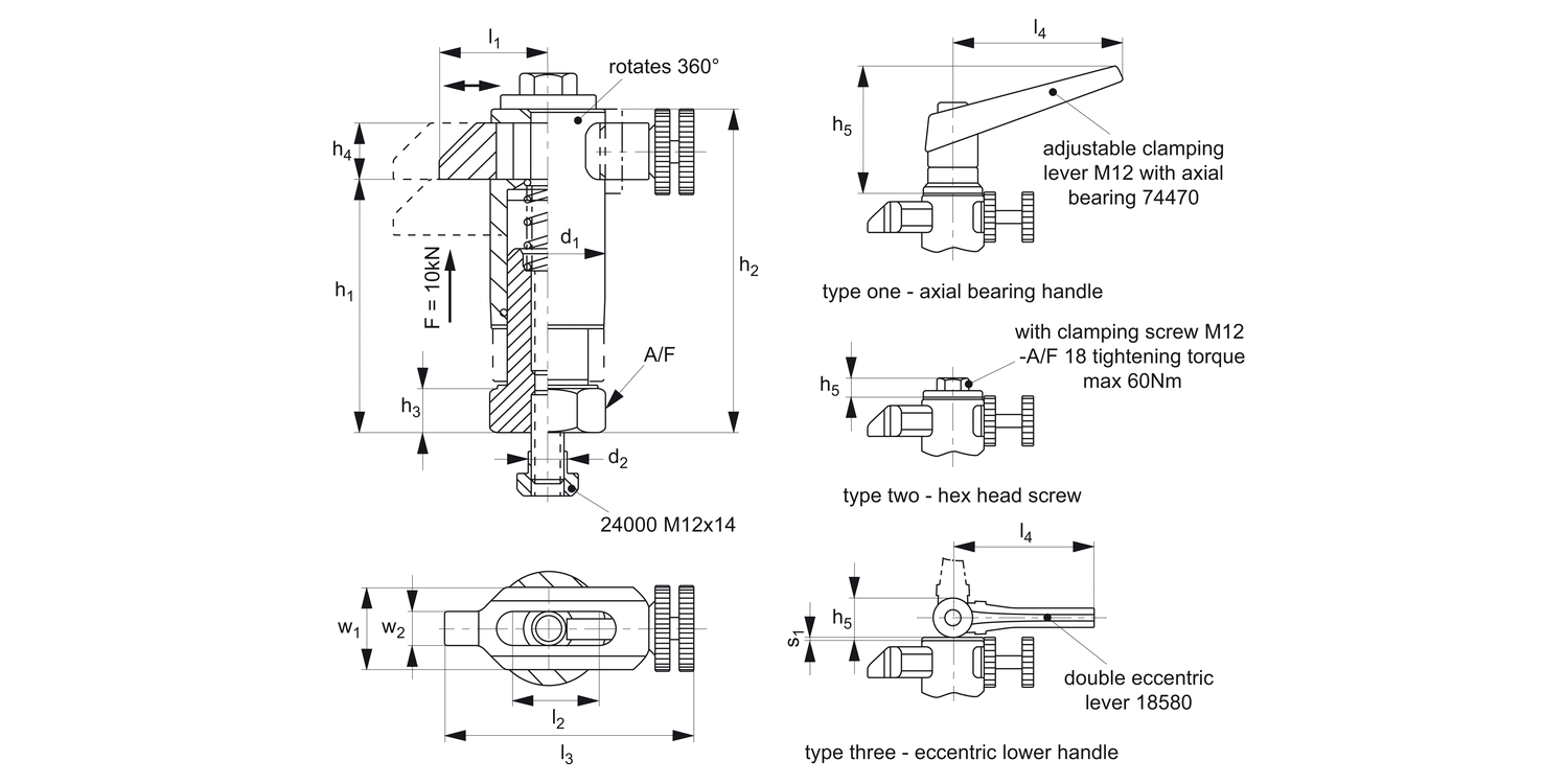 12608 Down Thrust Clamps