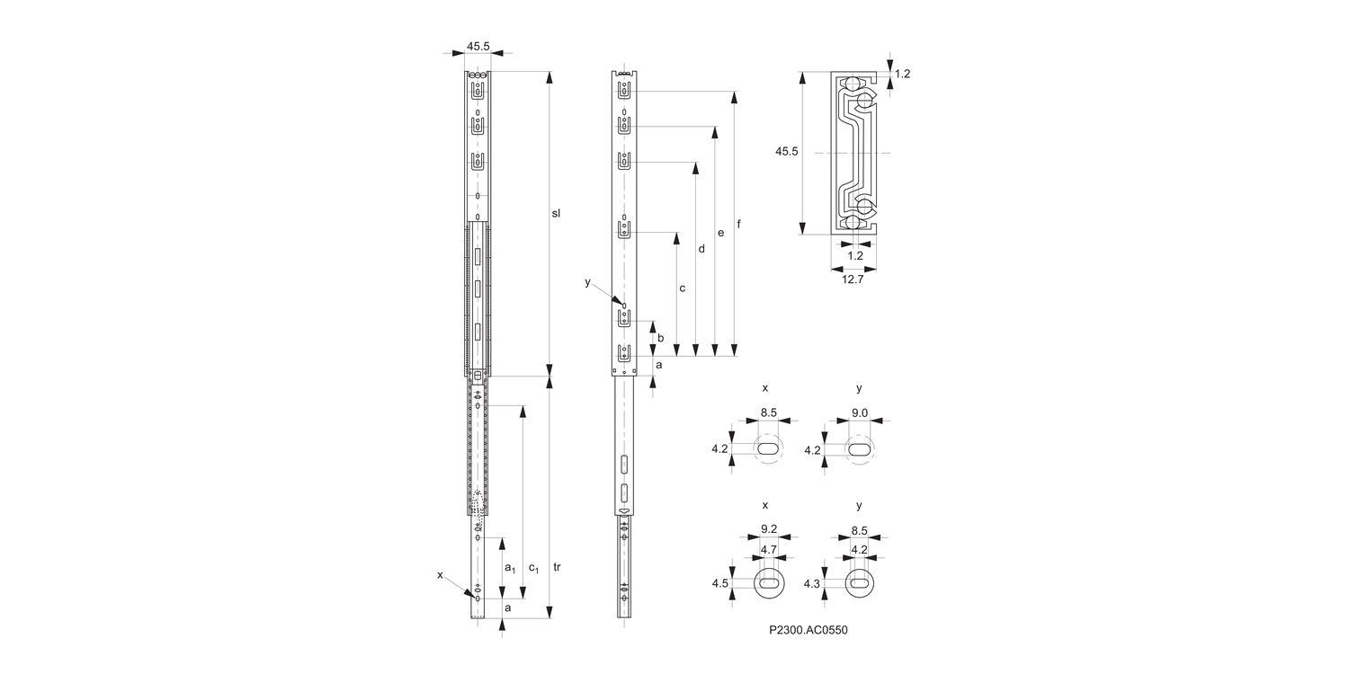 P2300 Drawer Slide - Full Extension