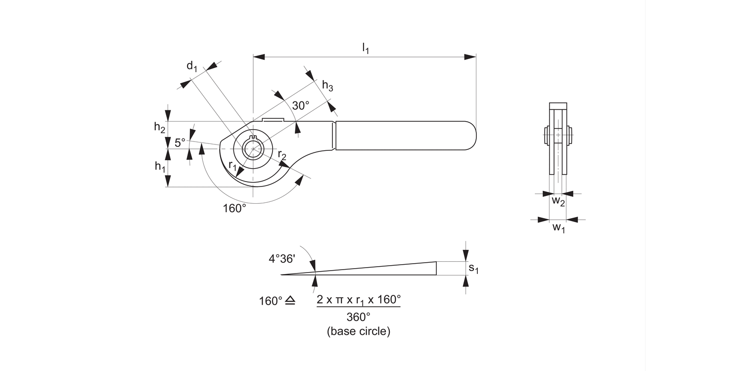 18620 Cam Levers - Double Surface
