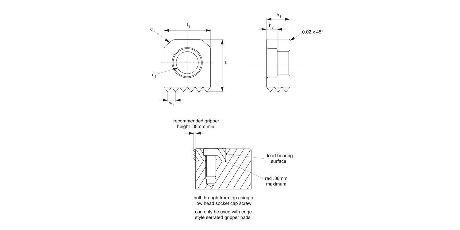 35520 Grippers - Hard Tool Steel