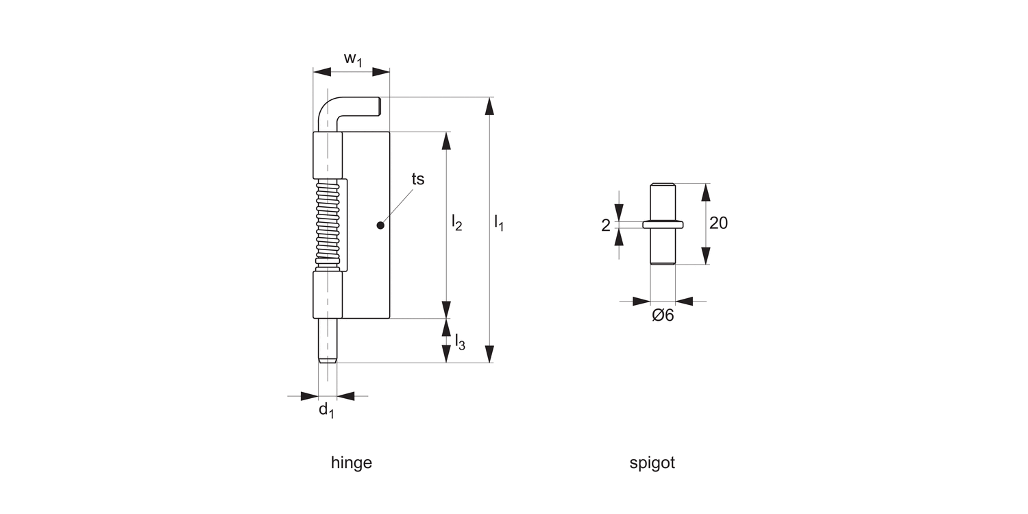 S2202 End Mount Concealed Pivot Hinge