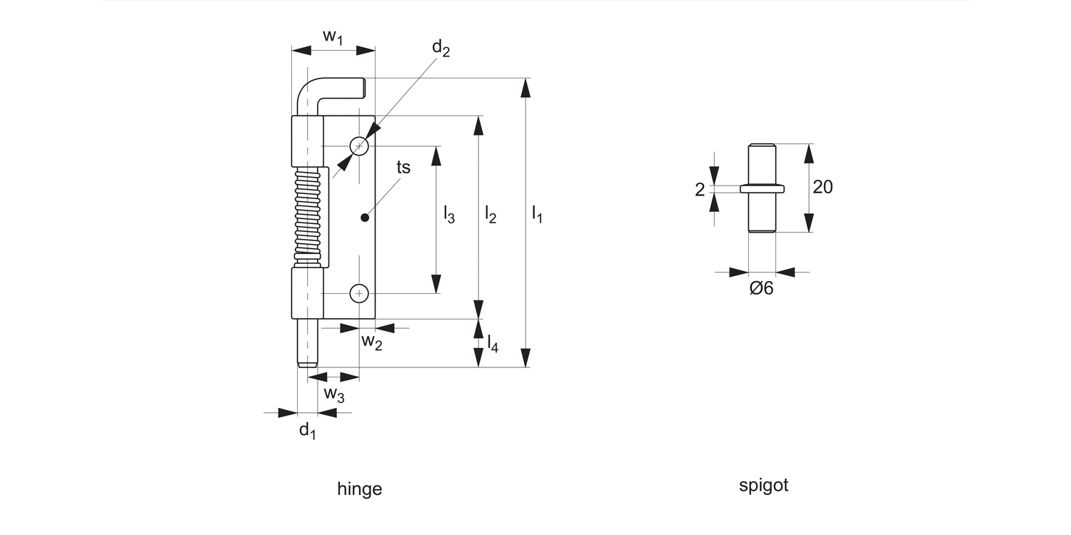 S2205 End Mount Concealed Pivot Hinge