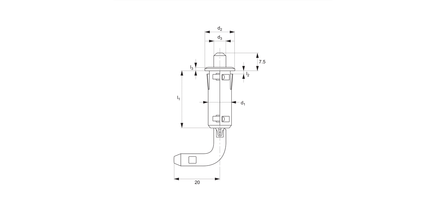 S2212 End Mount Concealed Pivot Hinge