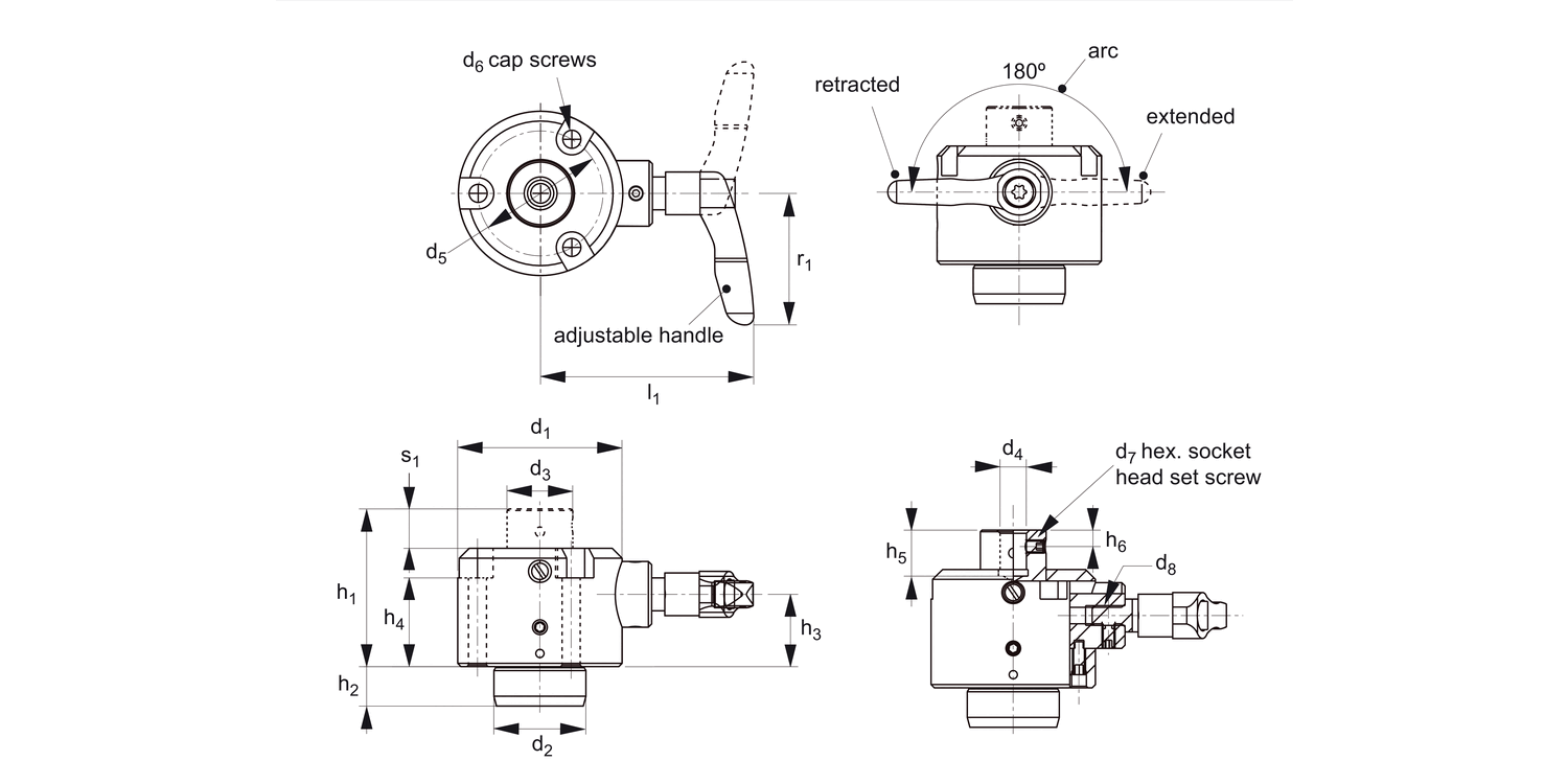 17004.1 Extendable Workpiece Locators