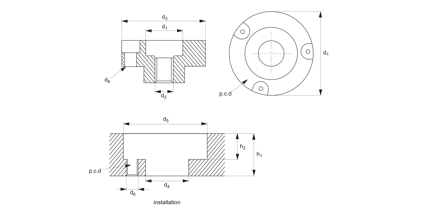 12097.1 Face Mount Receivers - Standard