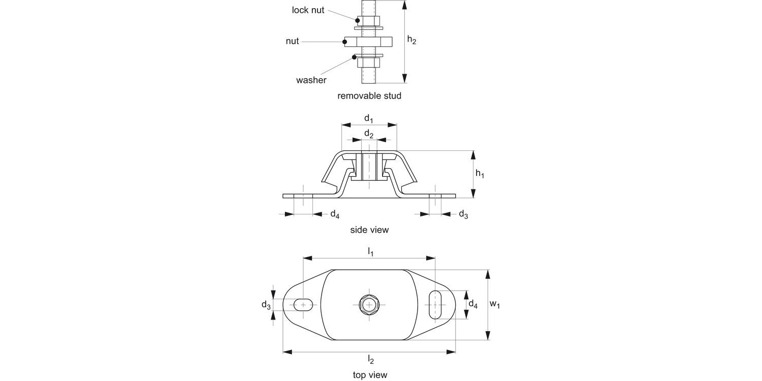61292 Anti-vibration Fail-Safe Mounts