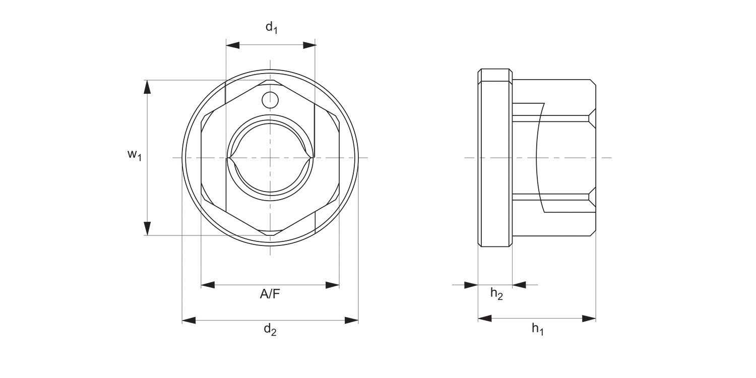 24502 Fast Nut - With Collar