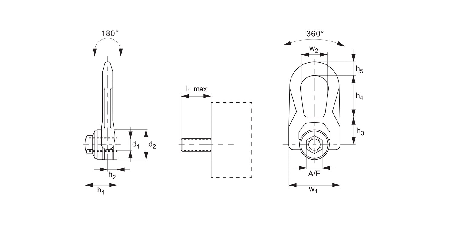 63204 Stainless Double Swivel Nuts