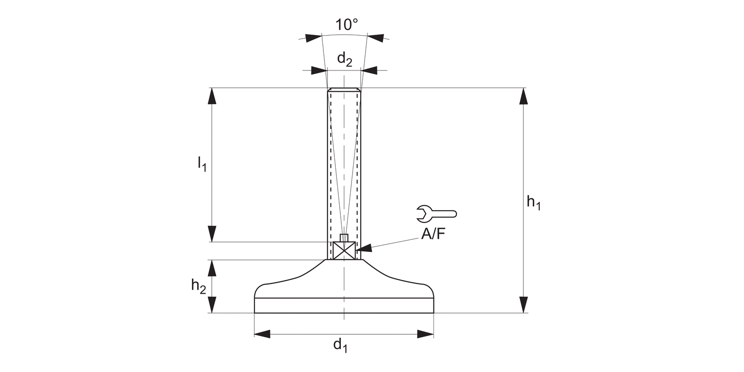 34703 Steel Levelling Feet steel