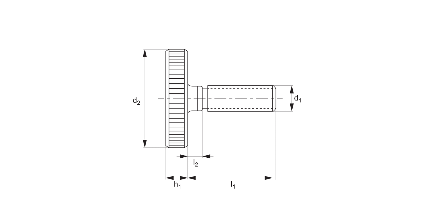 37040 Flat Knurled Thumb Screws