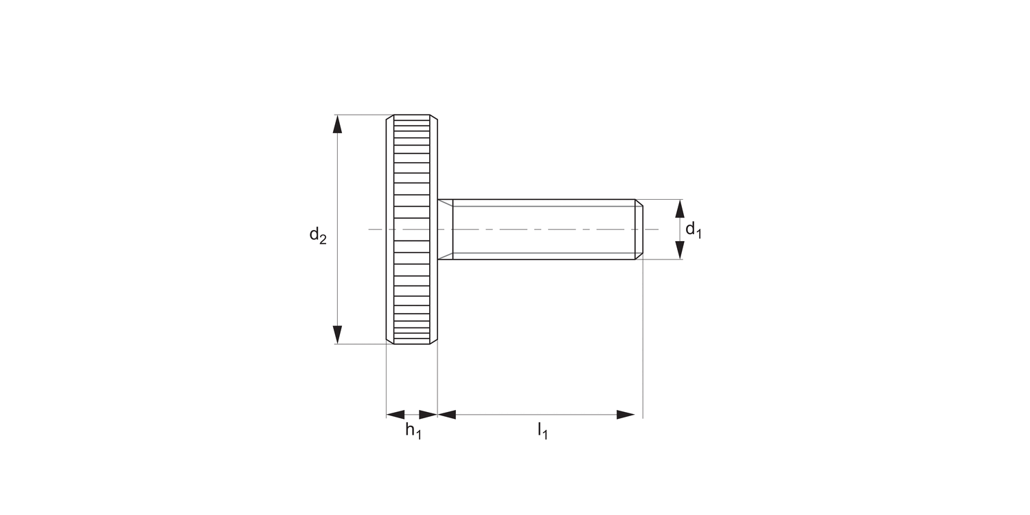 37040 Flat Knurled Thumb Screws
