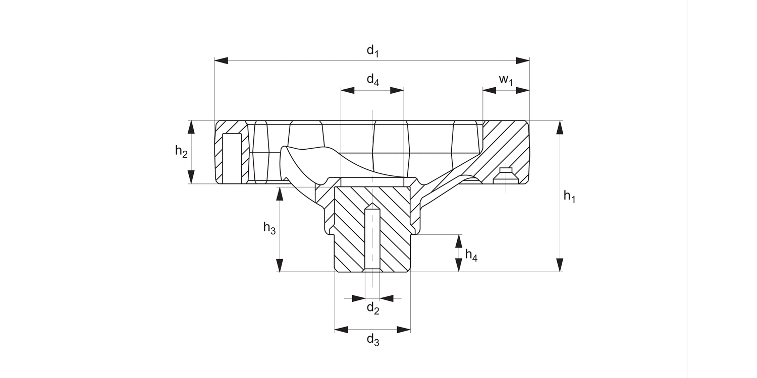 77060 Three Spoked Handwheels
