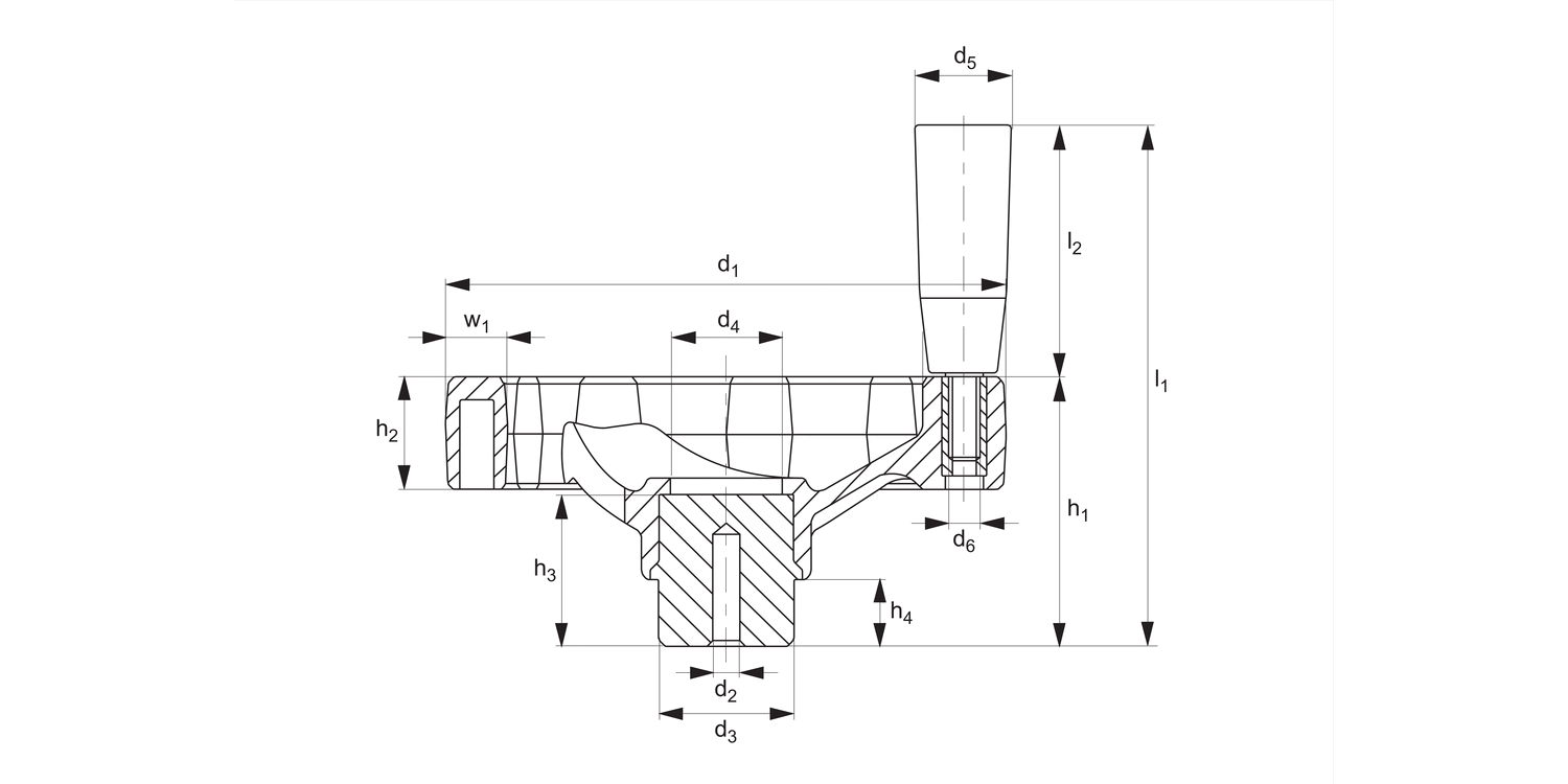 77070 Three Spoked Handwheels