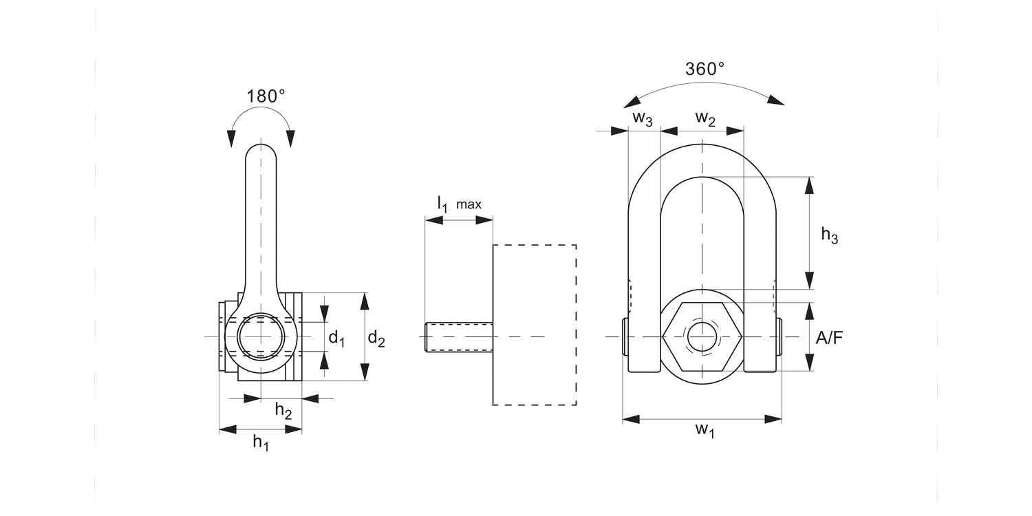 63214 Stainless Double Swivel Nuts
