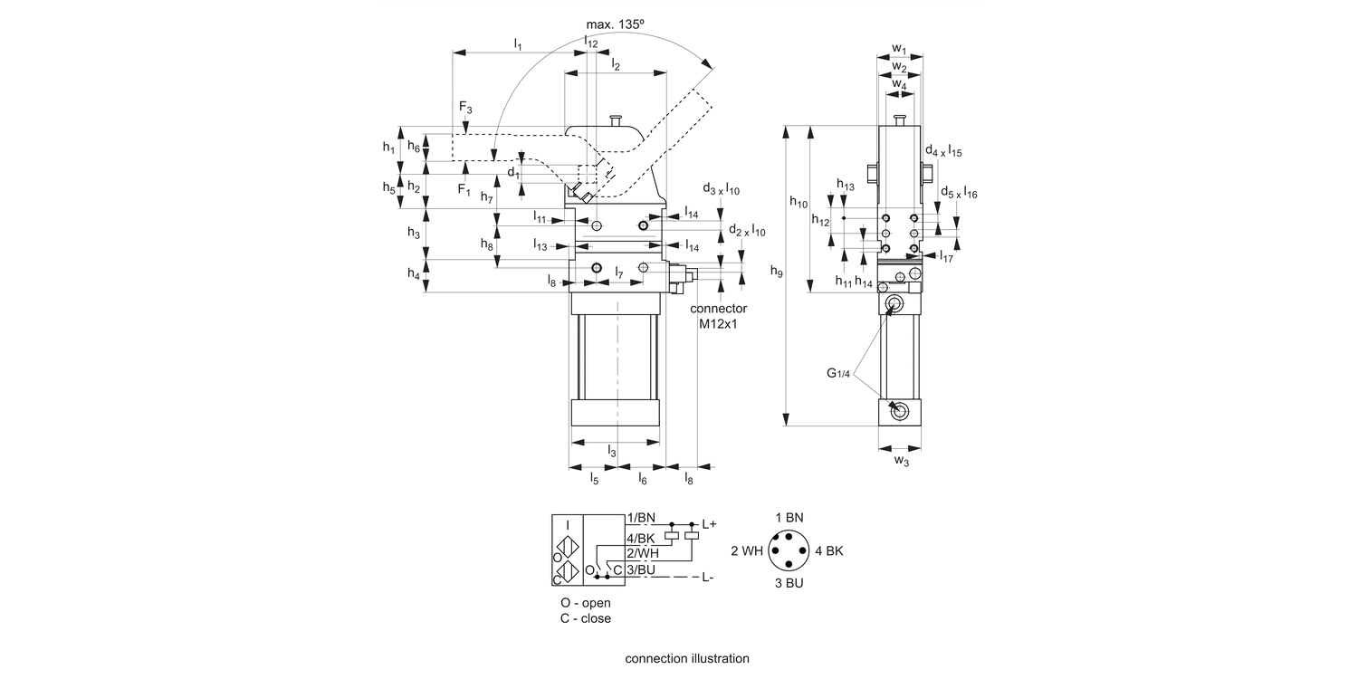 47912.1 Heavy Pneumatic Toggle Clamp