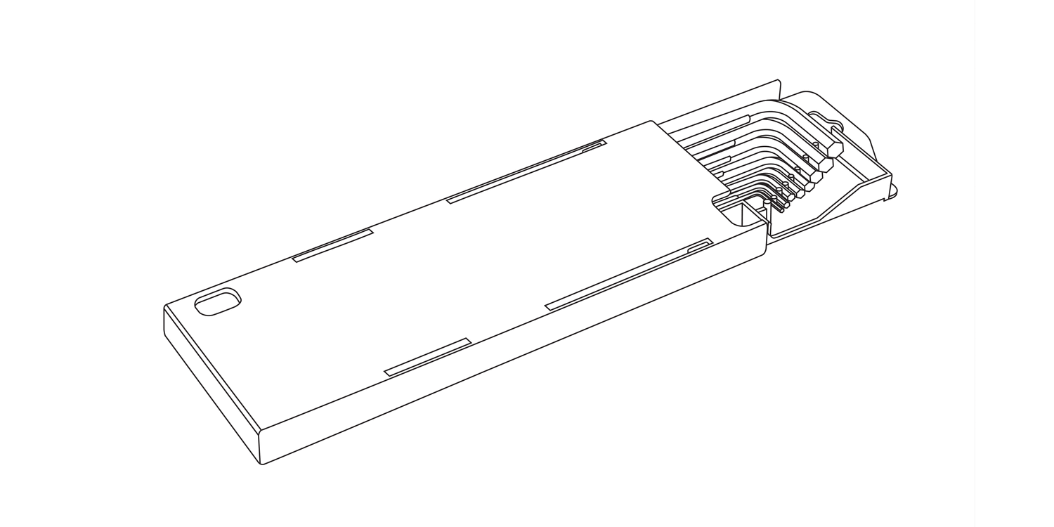90210 Hex. Key Set- Metric- Long