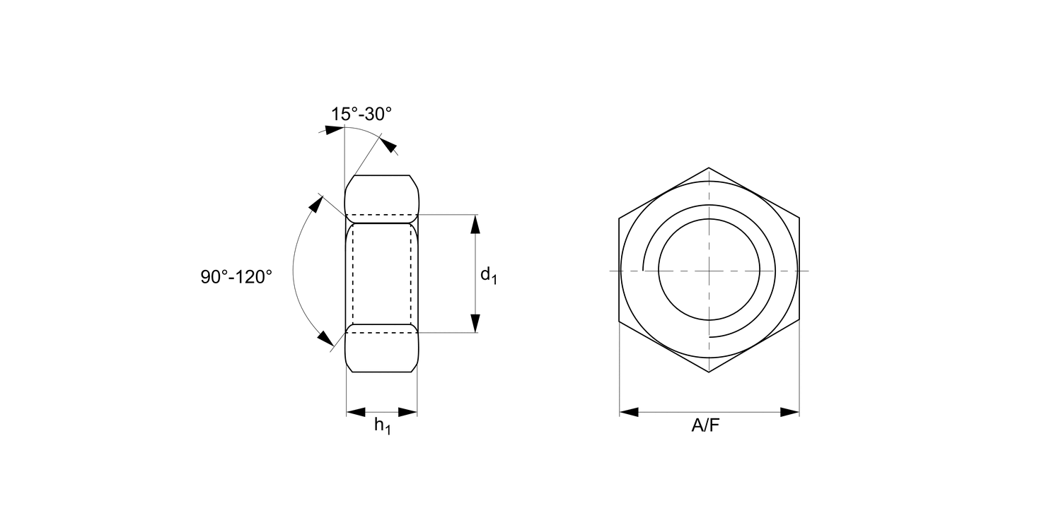 WN0502.NP Hexagon Nuts
