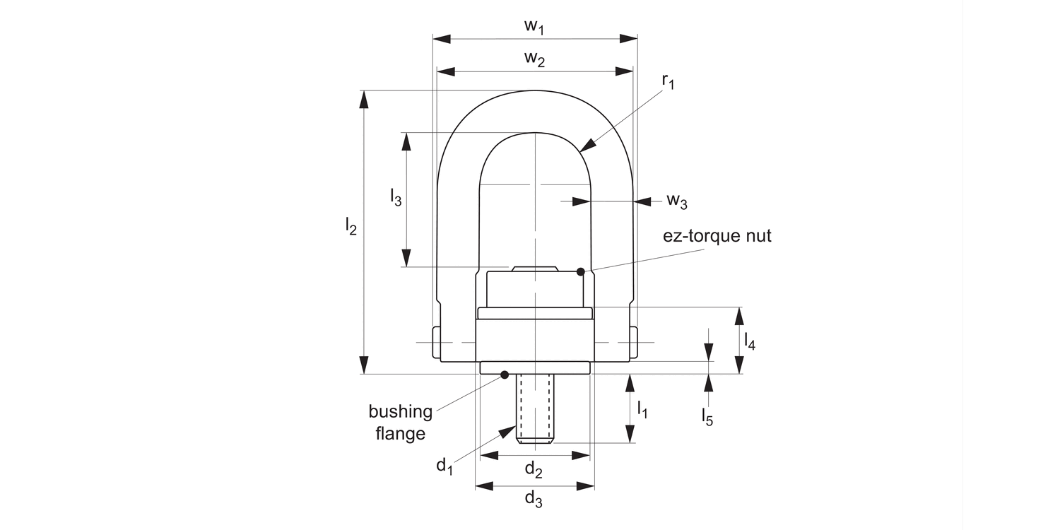 63591 Lifting Points - Double Swivel - Male