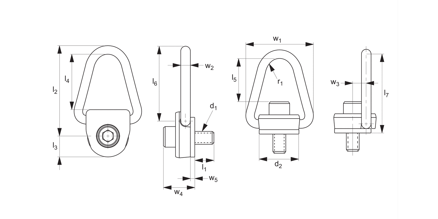 63601 Load Rings - Side Pull - Male
