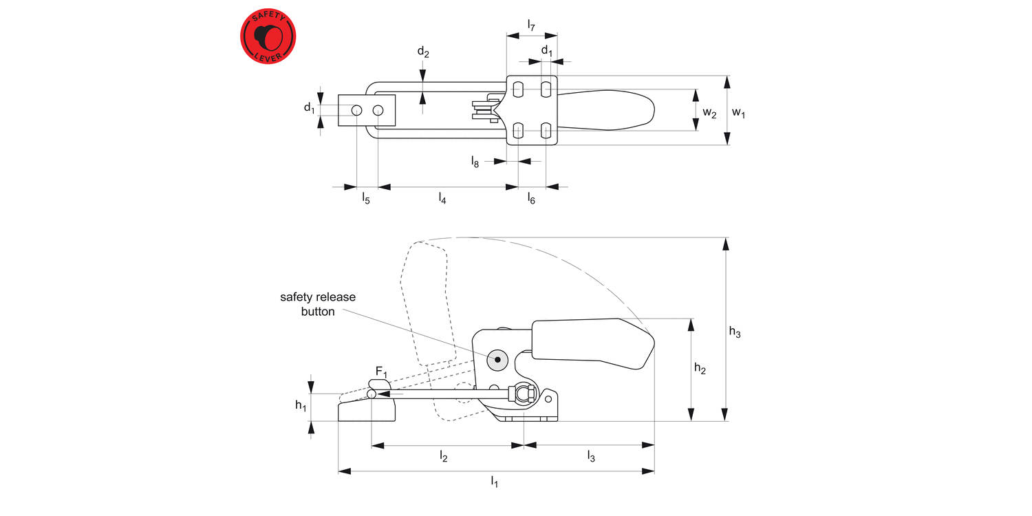 41805.1 Latch Type Horizontal Toggle Clamp