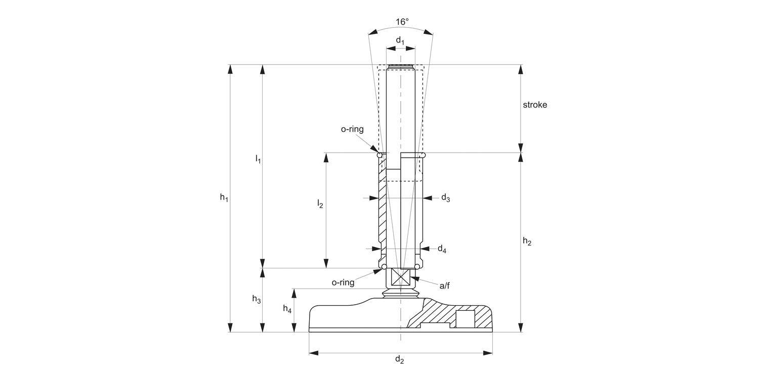 34771 Hygienic Levelling Feet