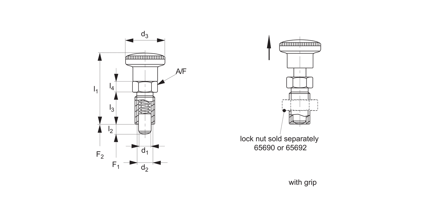 32680 Index Plungers - Pull Grip