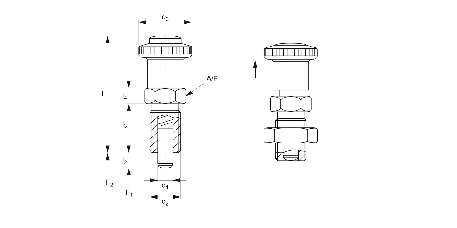 32494 Index Plungers - Pull Grip