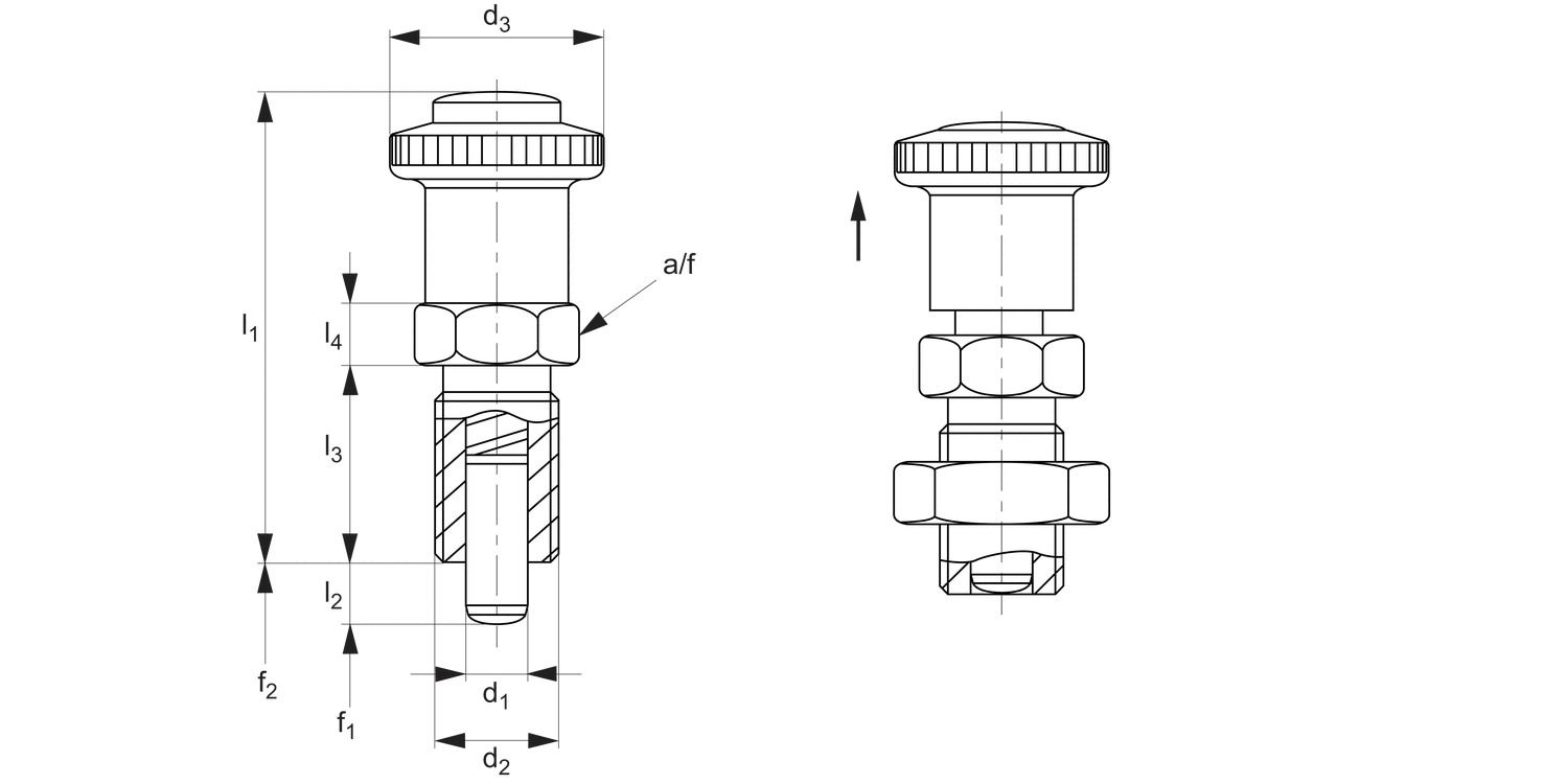32495 Index Plungers -Pull Grip