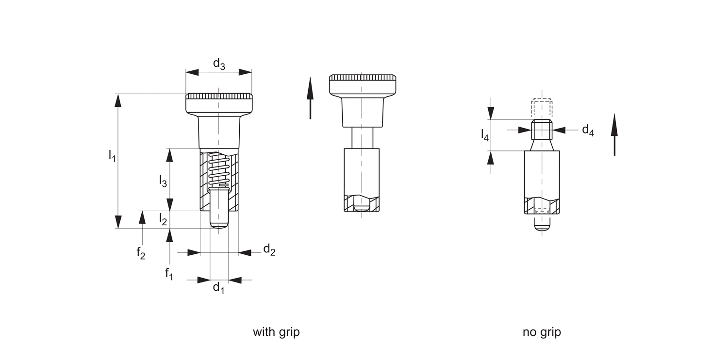 32720 Index Plunger - Pull Grip