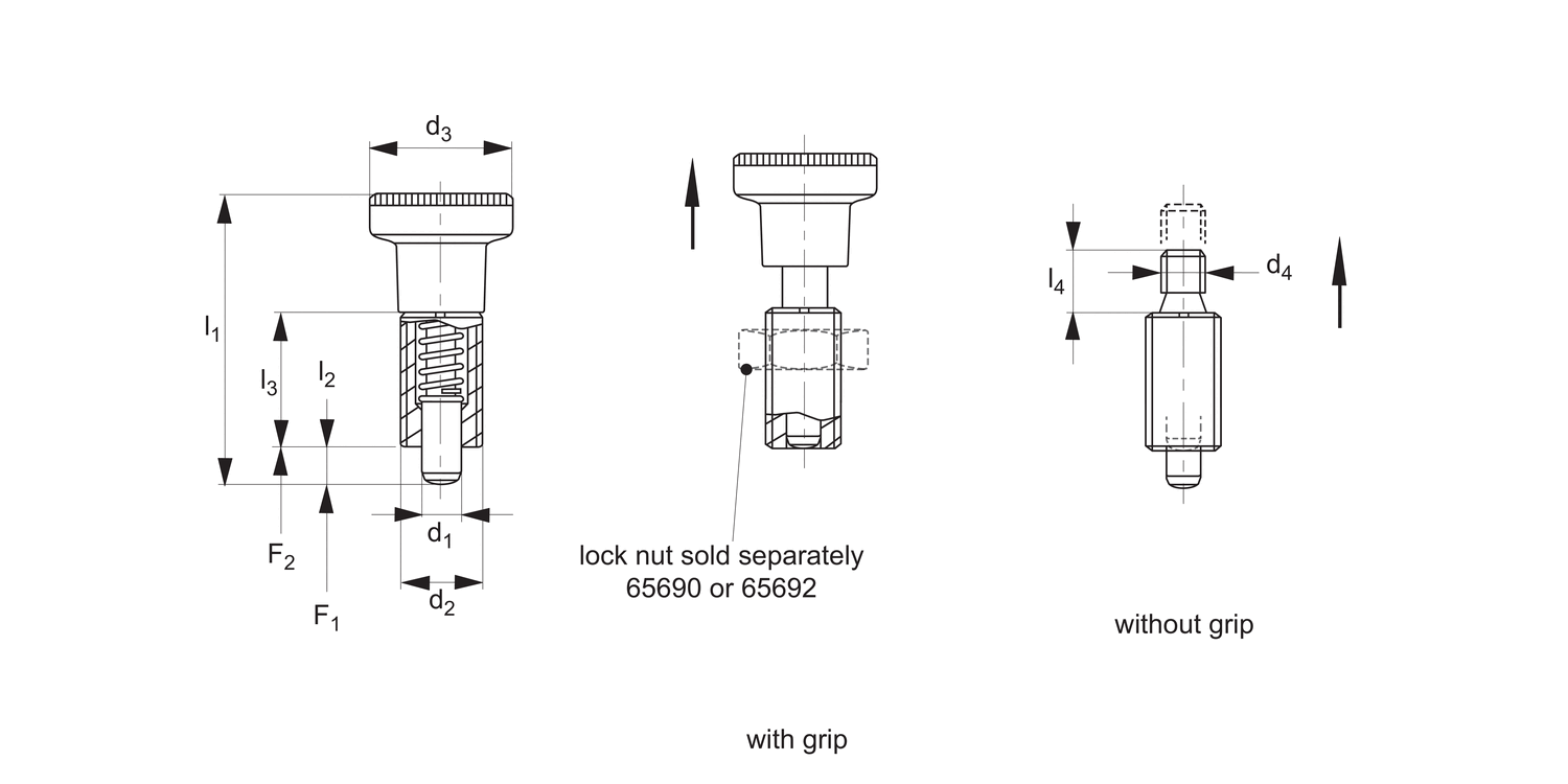 32740 Index Plunger - Pull Grip