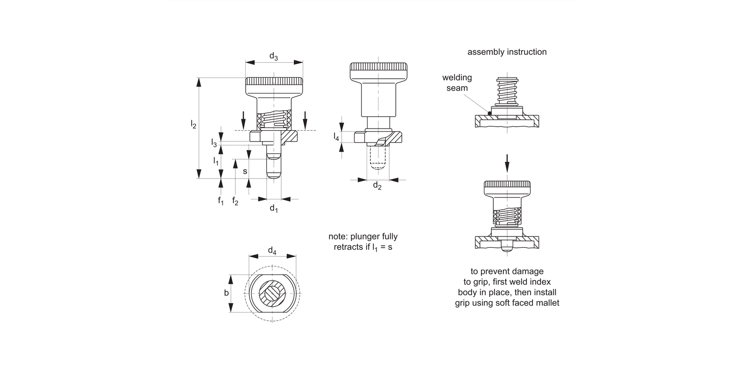 32762 Index Plungers - Pull Grip