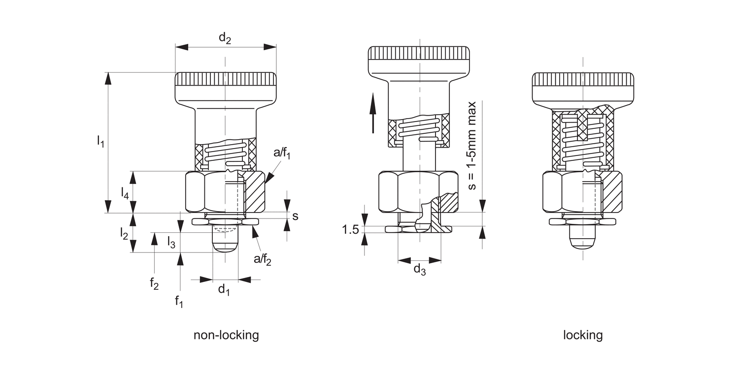 32770 Index plungers - Pull Grip