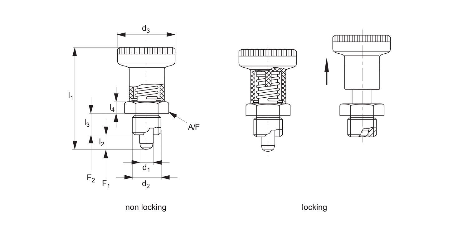 32730 Index Plungers - Pull Grip
