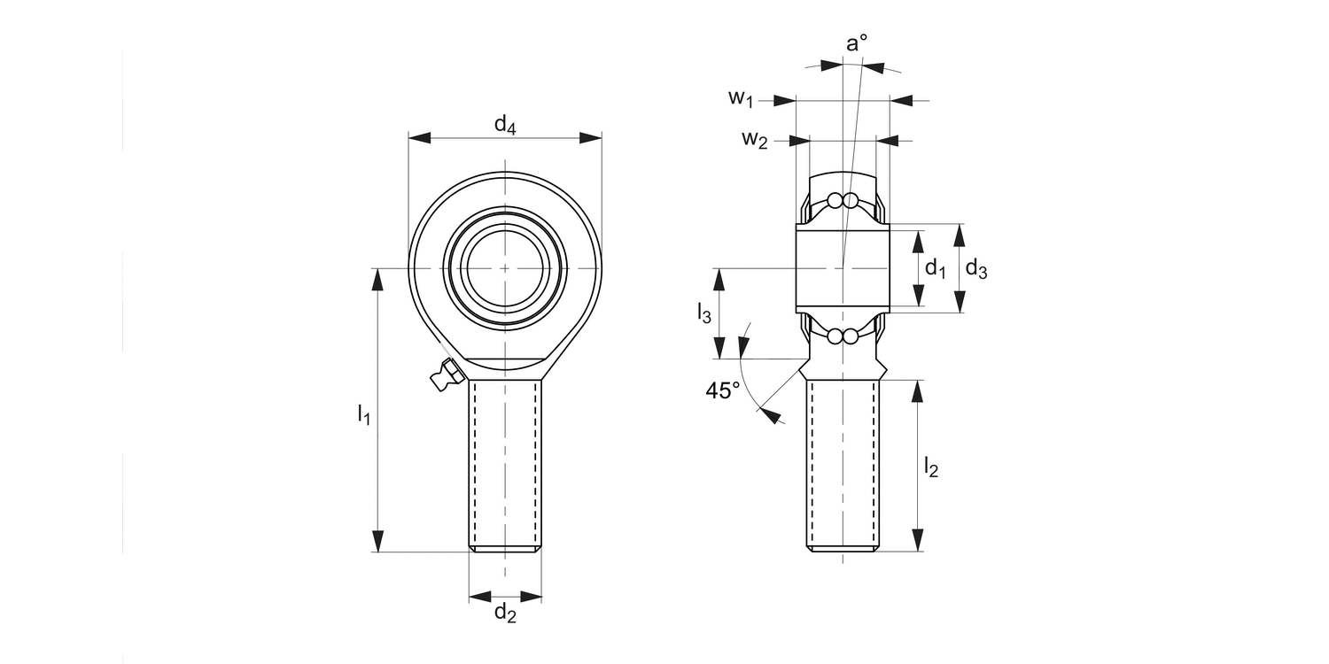 65740 Heavy-Duty Rod Ends - Male
