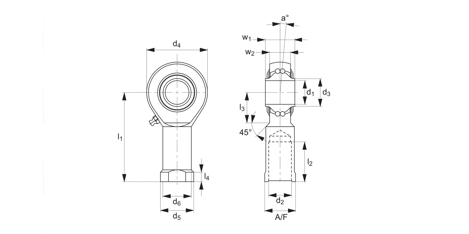 65760 Heavy-Duty Rod Ends - Female
