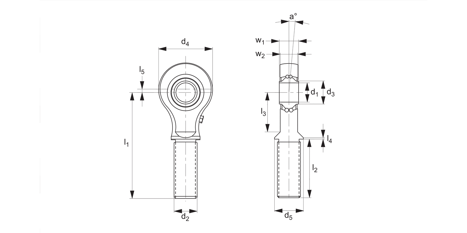 65820 Heavy-Duty Rod Ends - Male